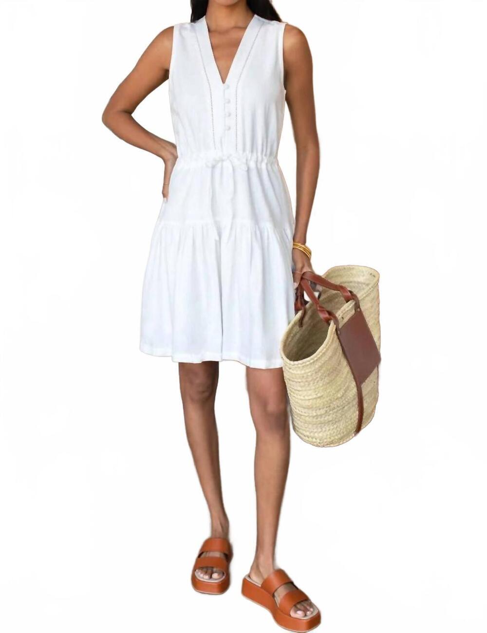 NEW LOVE TOMAS basque short sundress in ivory